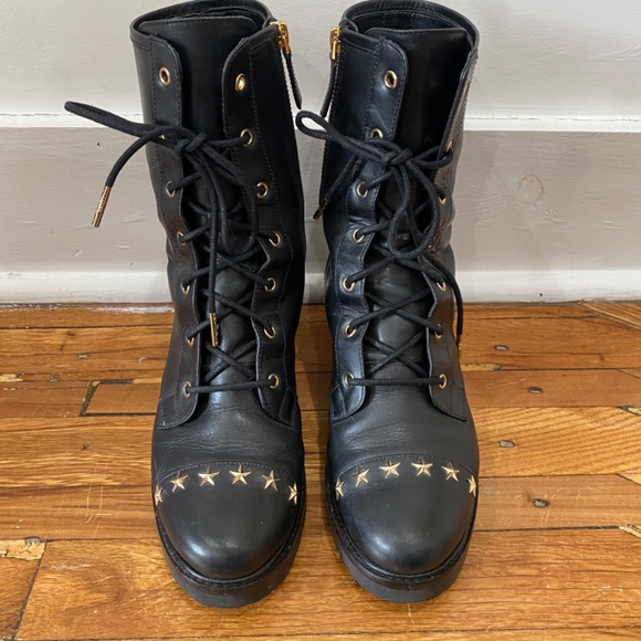 Michael Kors Black Studded Combat Boot - Picture 2 of 10